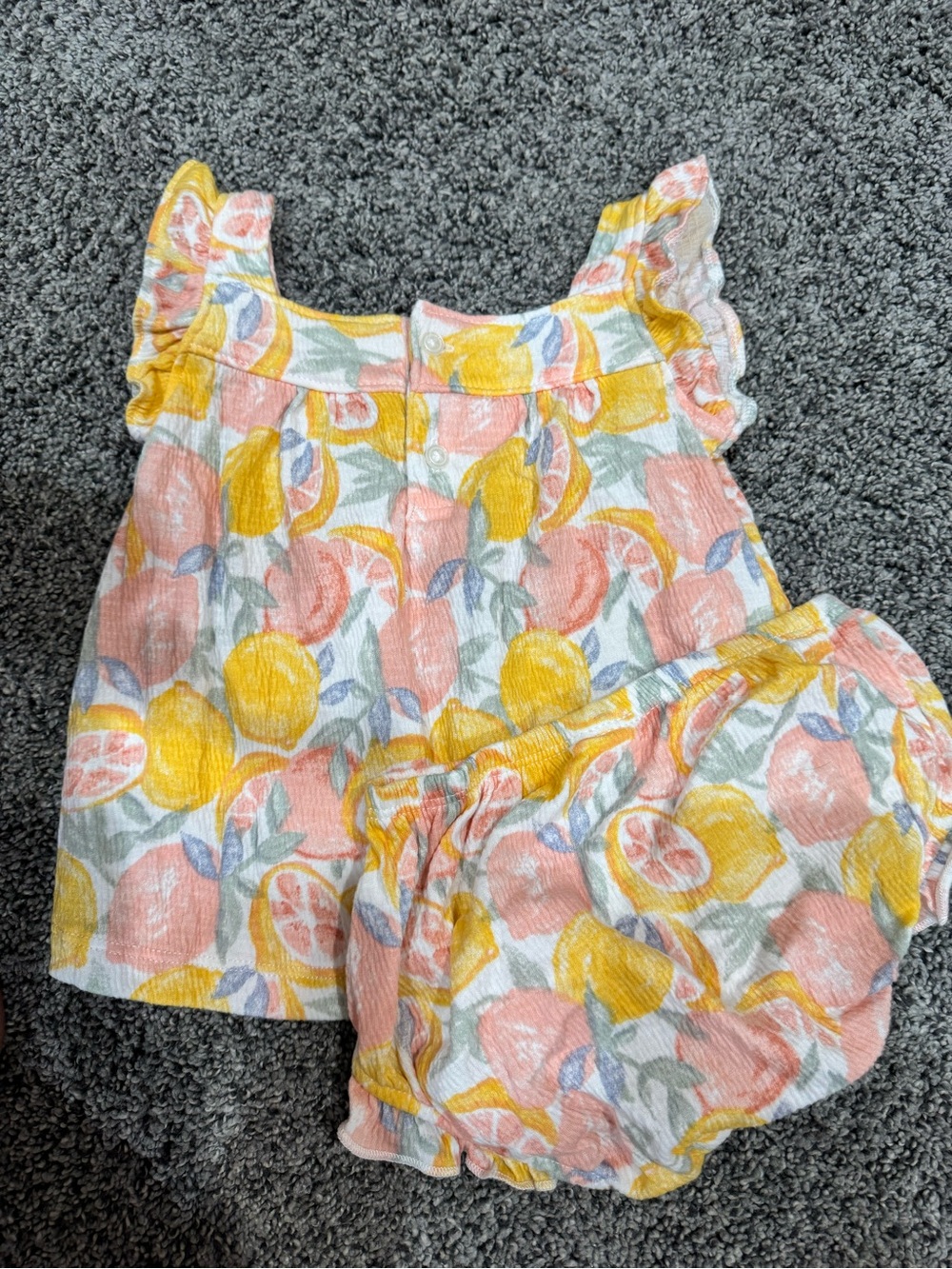 Carter's Baby Floral Romper Pink & Yellow 3-6M